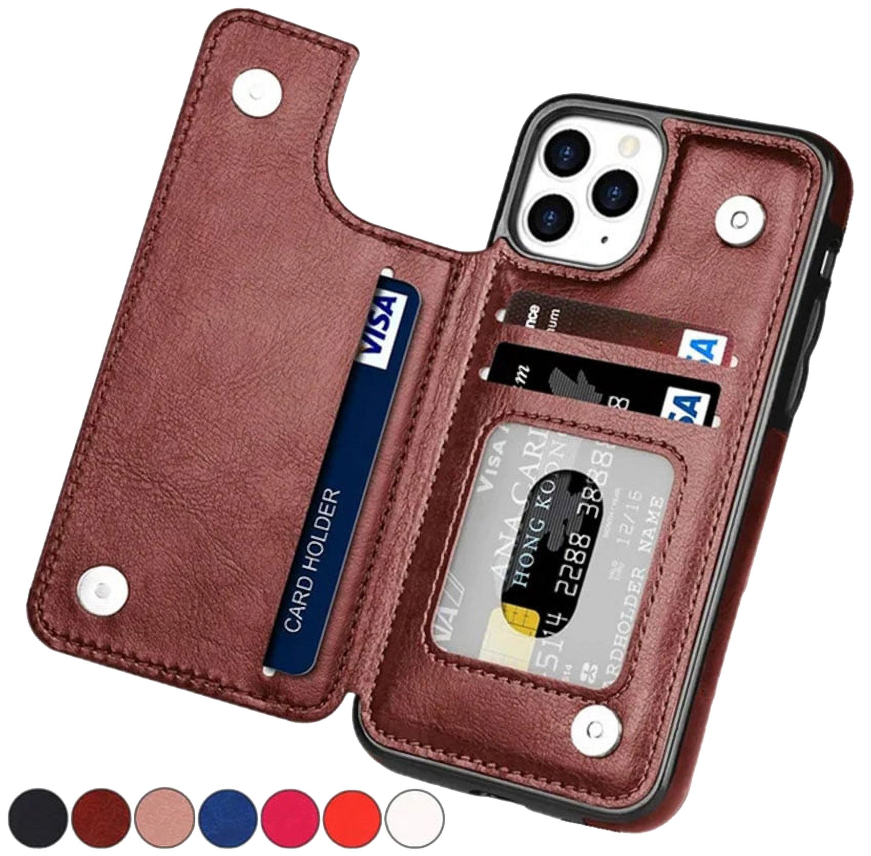 Premium leather case iphone 14 pro-14 pro max wallet cases with card holder